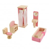 Set mobilier Bathroom - Baie de jucarie din lemn pentru copii